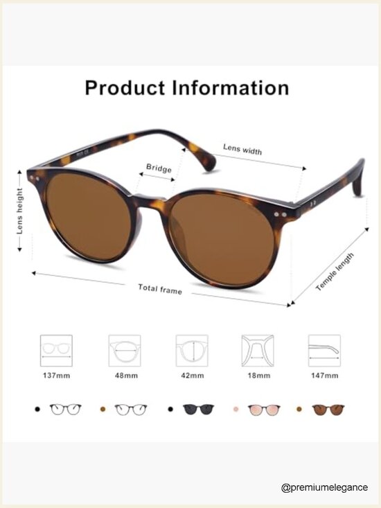 Small Round Classic Polarized Sunglasses for Women Men Vintage Style UV400 Lens main image 7